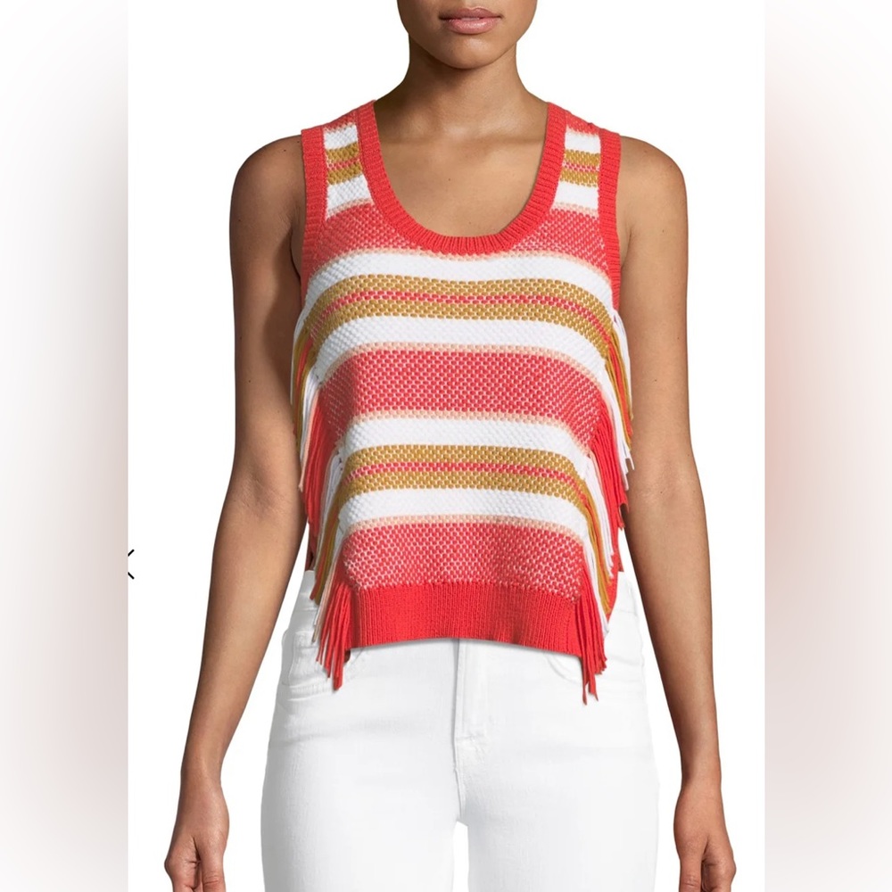 Derek lam 10 Crosby Sleeveless knit top with fringe